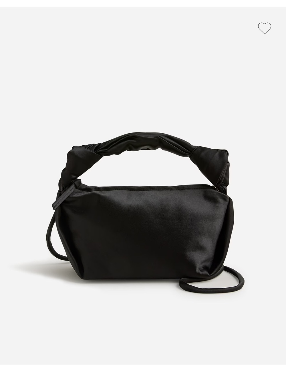 Jcrew Geneva Black Satin Top-Handle evening Bag (crossbody)